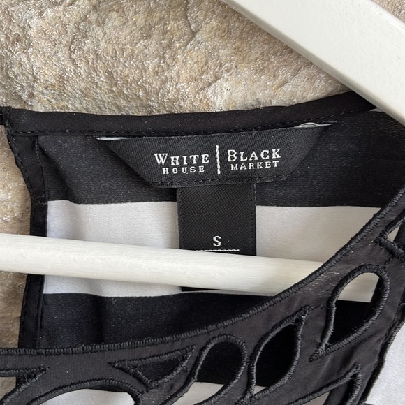 WHBM striped semi-sheer top - Picture 2 of 8